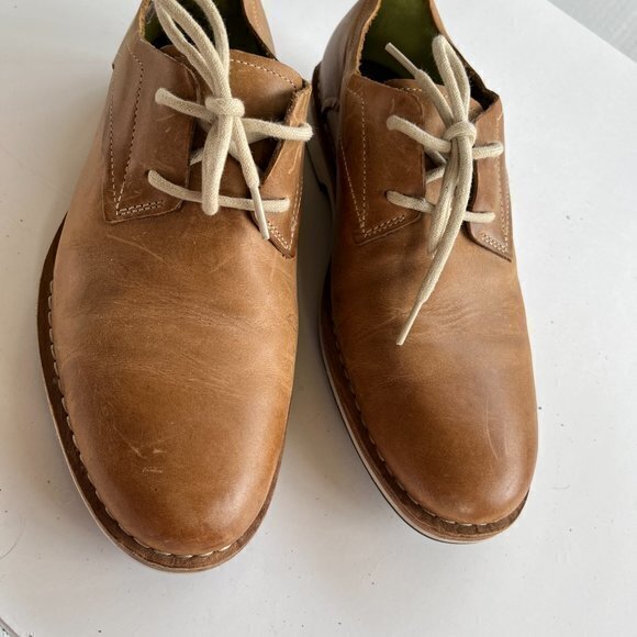 COLE HAAN BROWN‎ LEATHER Grand LACE UP SHOES MENS S